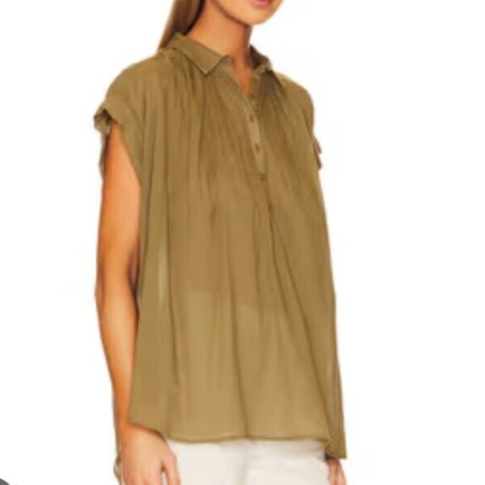 Nili Lotan Normandy Blouse EXTRA SMALL cotton